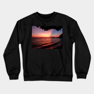 sunset at the beach Crewneck Sweatshirt